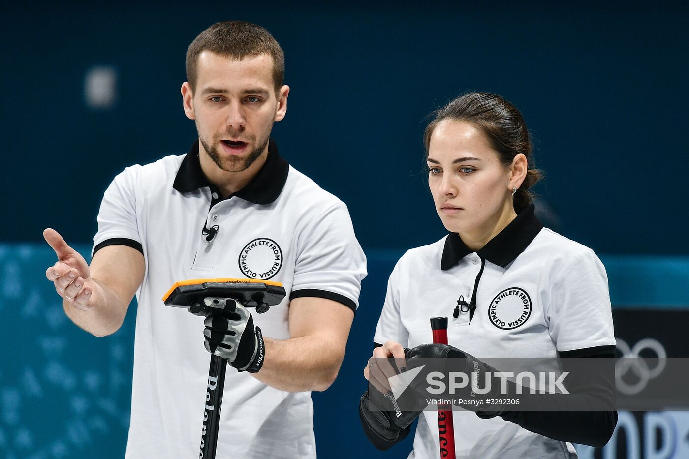 2018 Winter Olympics. Curling. Mixed doubles. Republic of Korea vs. OAR