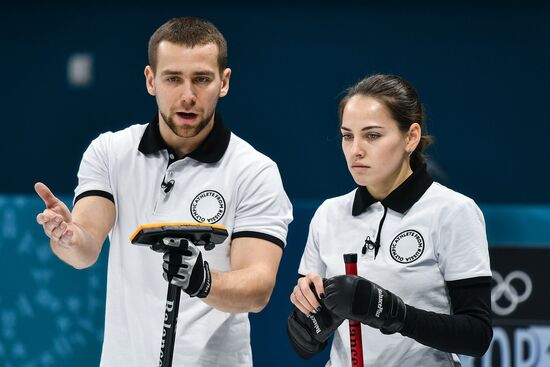 2018 Winter Olympics. Curling. Mixed doubles. Republic of Korea vs. OAR