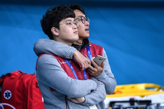 2018 Winter Olympics. Curling. Mixed doubles. Republic of Korea vs. OAR