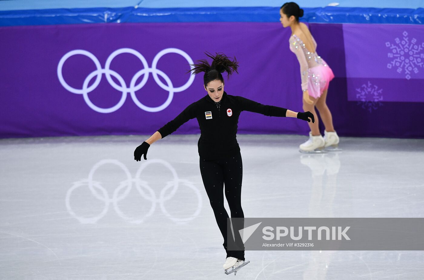 2018 Winter Olympics. Figure skating. Women's training sessions