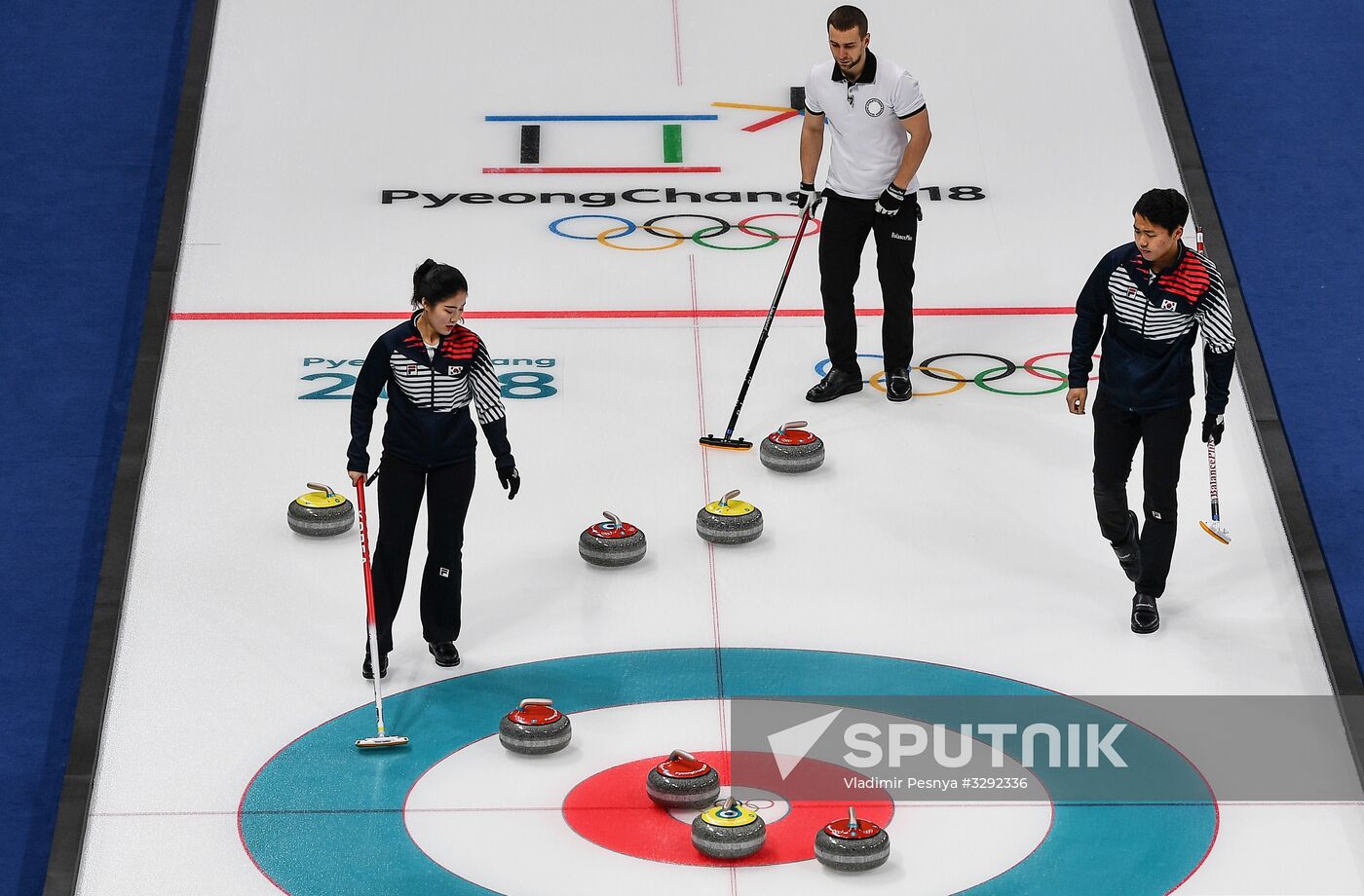 2018 Winter Olympics. Curling. Mixed doubles. Republic of Korea vs. OAR