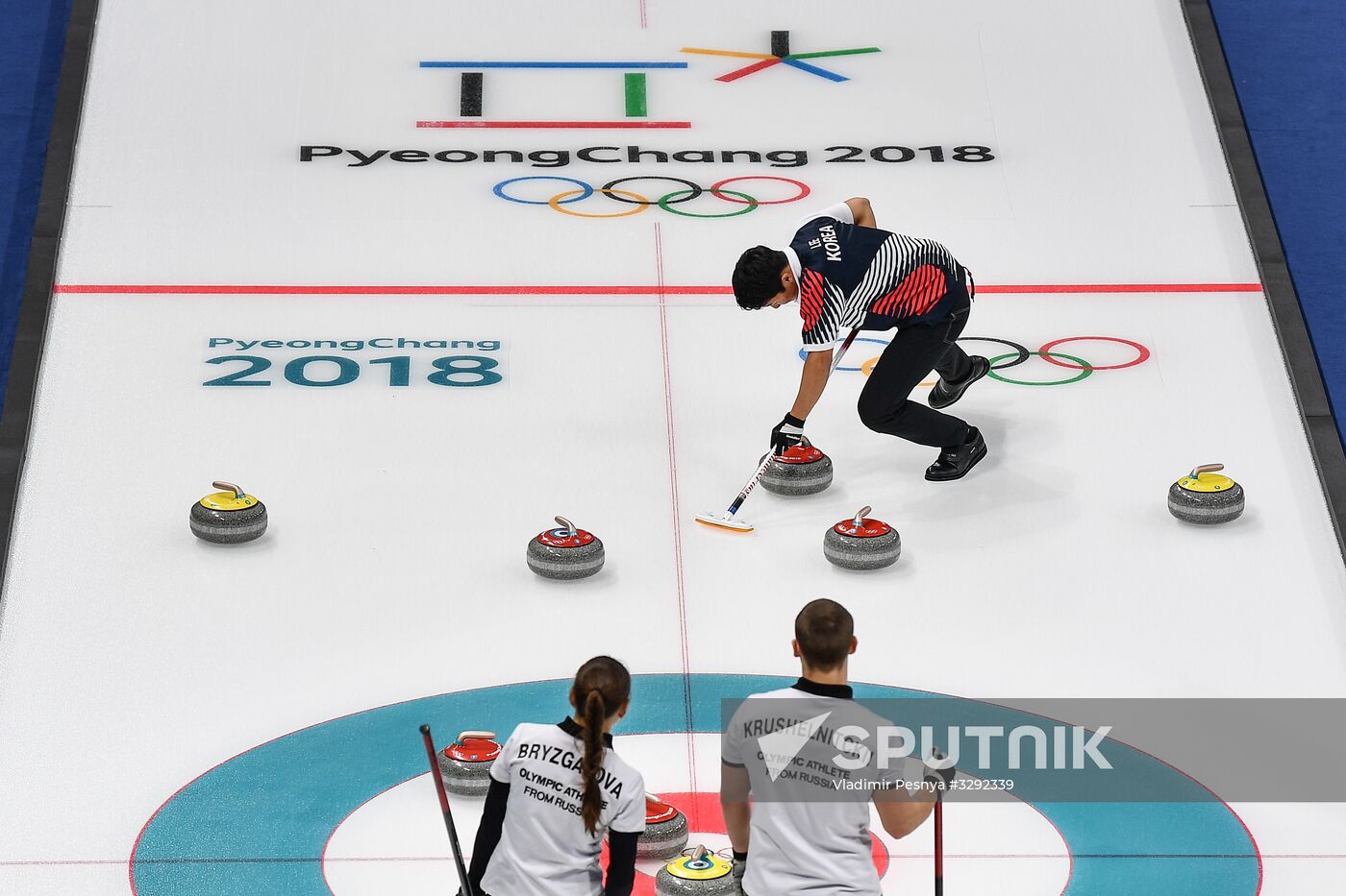 2018 Winter Olympics. Curling. Mixed doubles. Republic of Korea vs. OAR