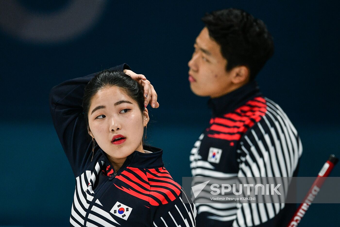 2018 Winter Olympics. Curling. Mixed doubles. Republic of Korea vs. OAR