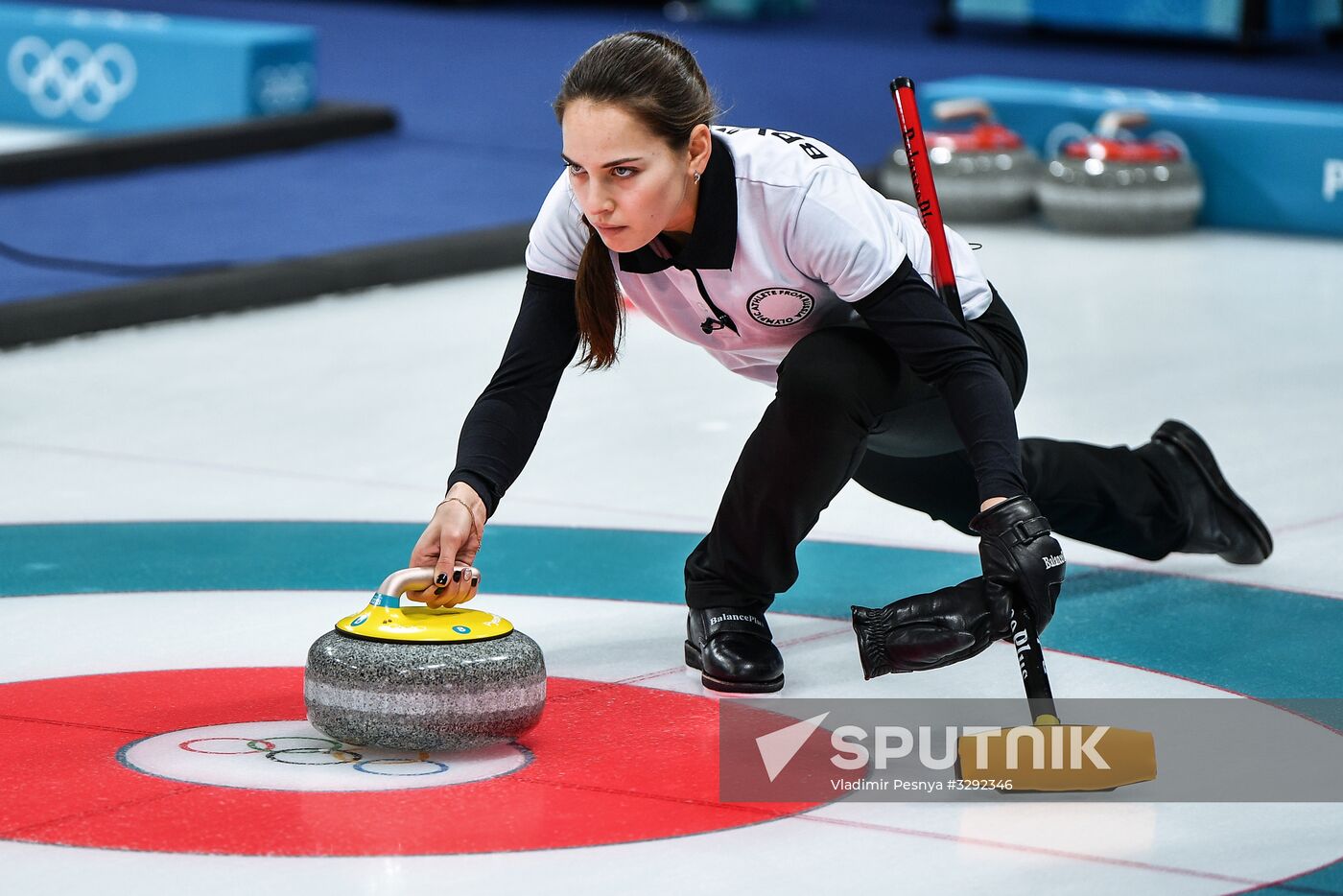 2018 Winter Olympics. Curling. Mixed doubles. Republic of Korea vs. OAR
