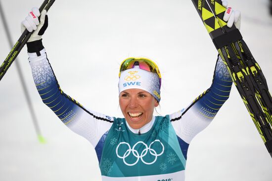 2018 Winter Olympics. Cross-Country Skiing. Women. Skiathlon