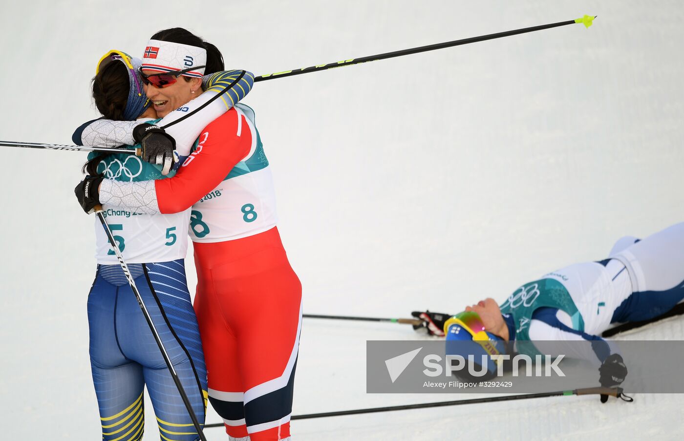 2018 Winter Olympics. Cross-Country Skiing. Women. Skiathlon