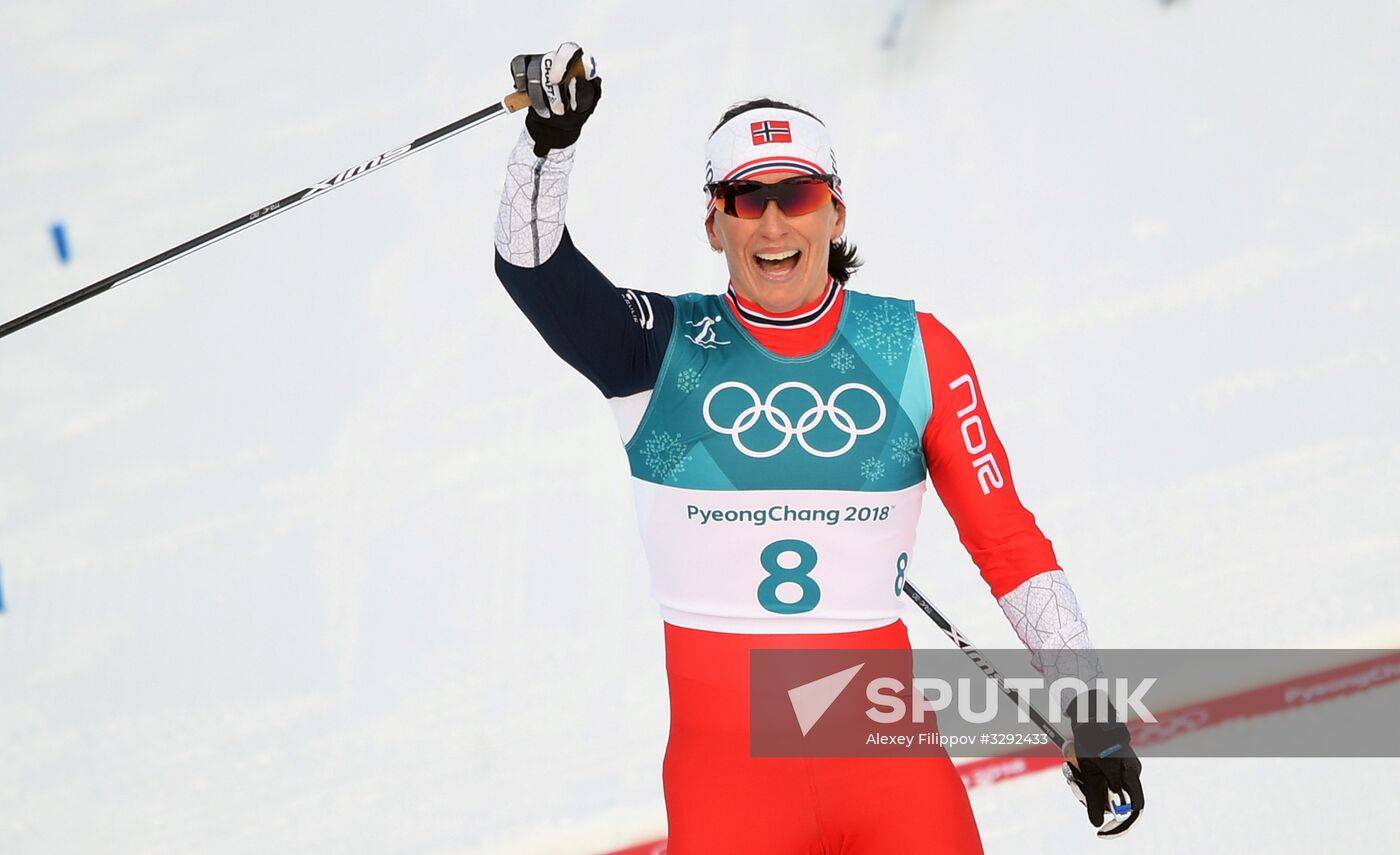 2018 Winter Olympics. Cross-Country Skiing. Women. Skiathlon