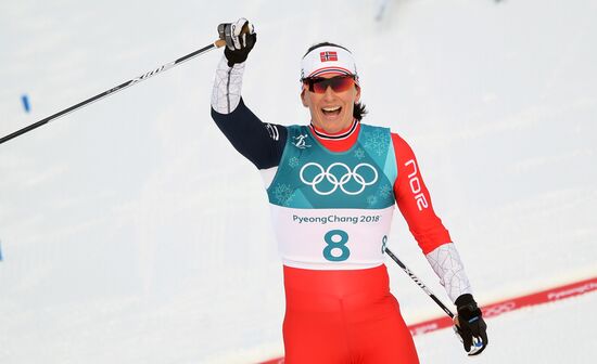 2018 Winter Olympics. Cross-Country Skiing. Women. Skiathlon