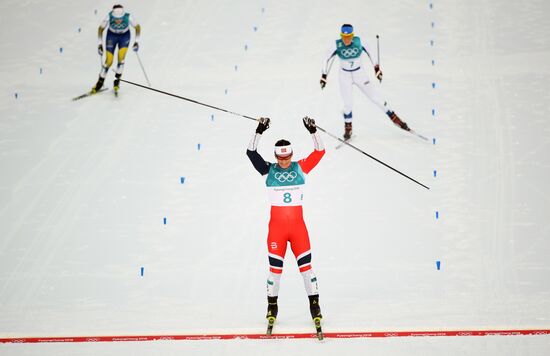 2018 Winter Olympics. Cross-Country Skiing. Women. Skiathlon