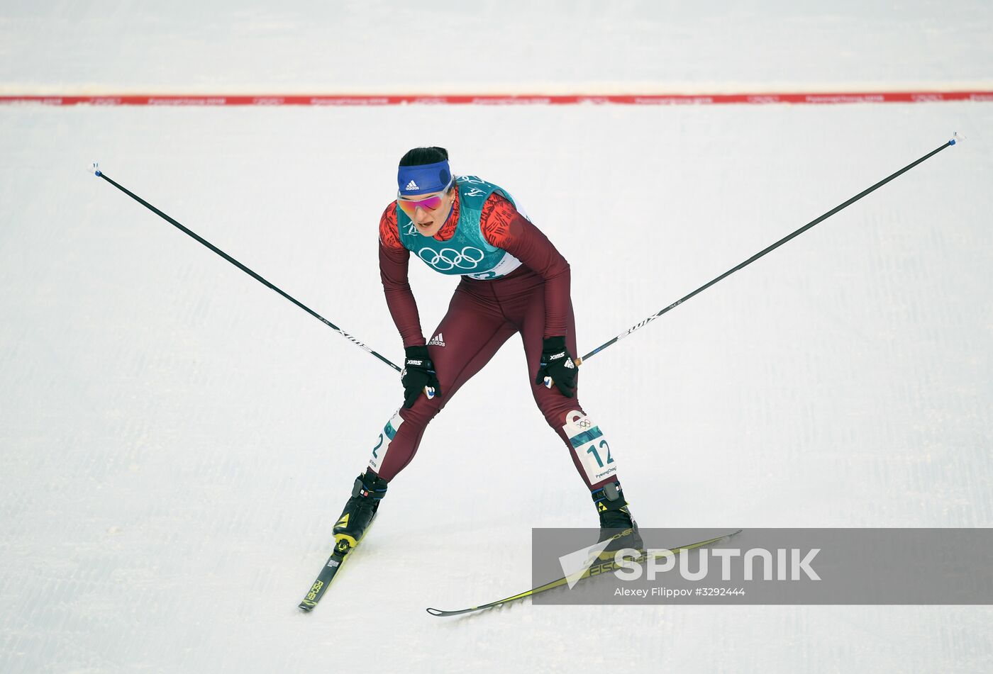 2018 Winter Olympics. Cross-Country Skiing. Women. Skiathlon