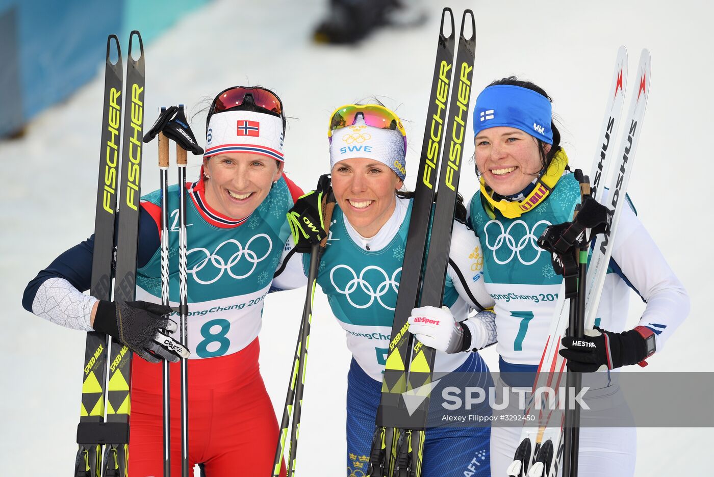 2018 Winter Olympics. Cross-Country Skiing. Women. Skiathlon