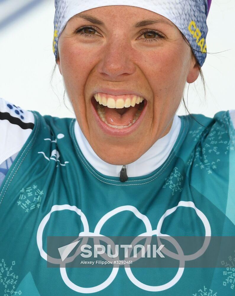 2018 Winter Olympics. Cross-Country Skiing. Women. Skiathlon