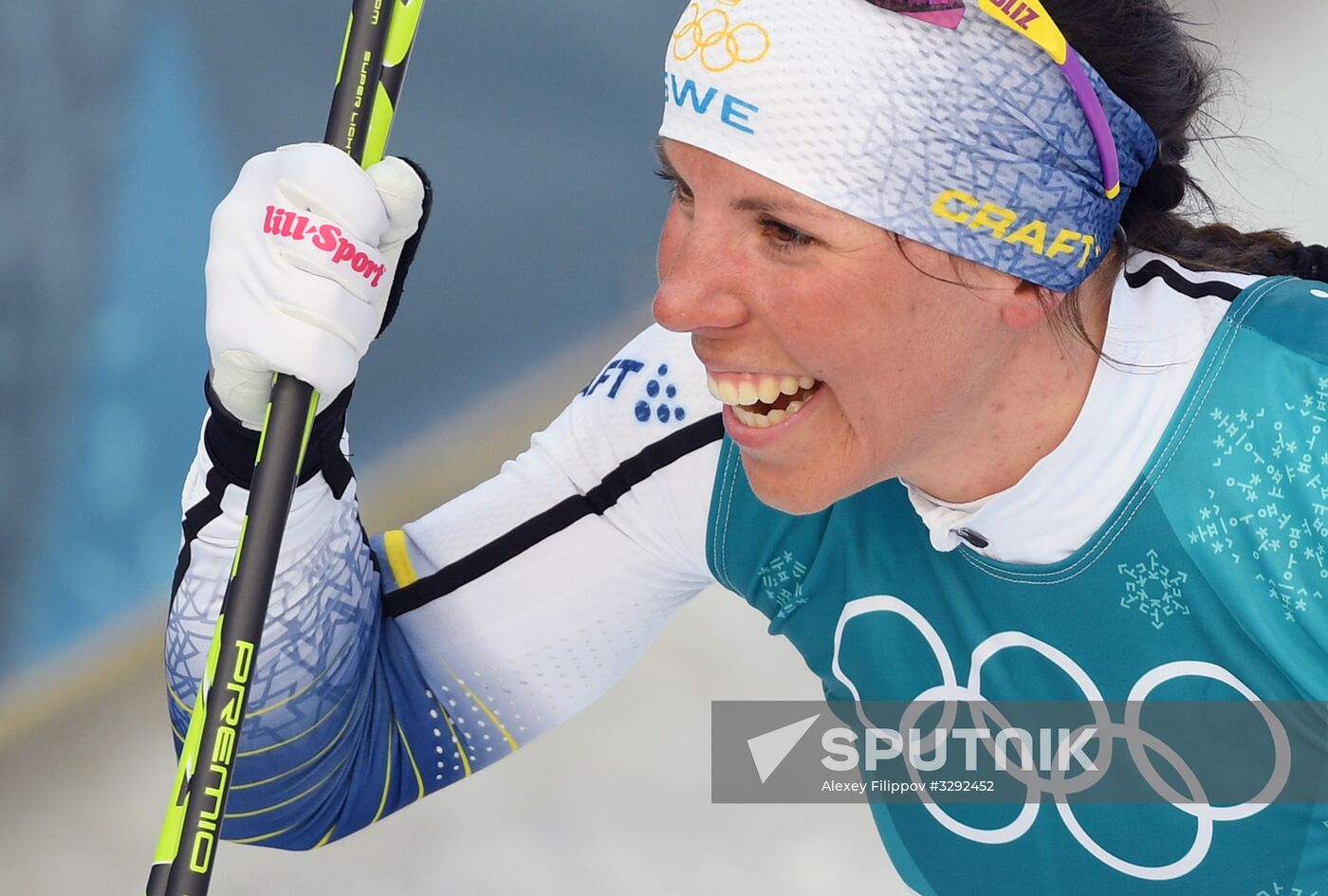 2018 Winter Olympics. Cross-Country Skiing. Women. Skiathlon