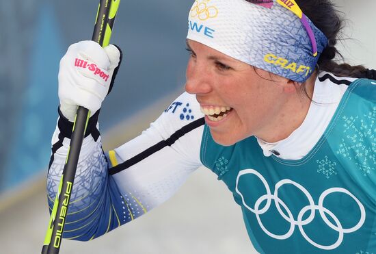 2018 Winter Olympics. Cross-Country Skiing. Women. Skiathlon