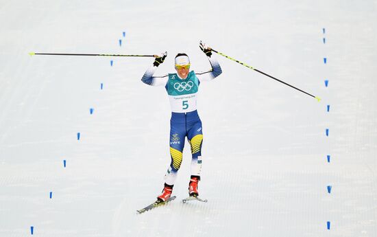 2018 Winter Olympics. Cross-Country Skiing. Women. Skiathlon