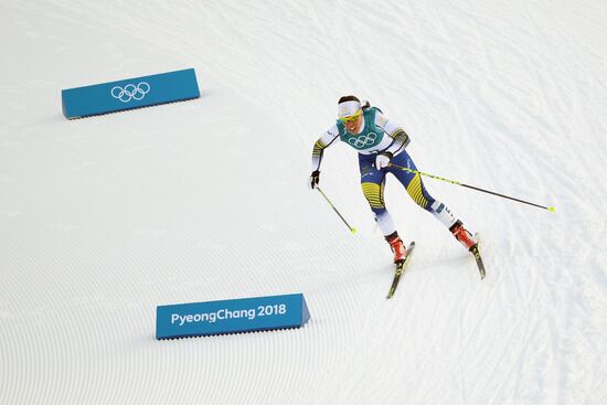 2018 Winter Olympics. Cross-Country Skiing. Women. Skiathlon