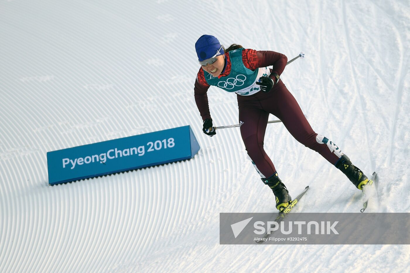 2018 Winter Olympics. Cross-Country Skiing. Women. Skiathlon