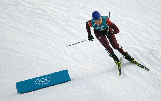2018 Winter Olympics. Cross-Country Skiing. Women. Skiathlon
