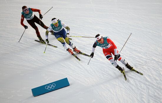 2018 Winter Olympics. Cross-Country Skiing. Women. Skiathlon