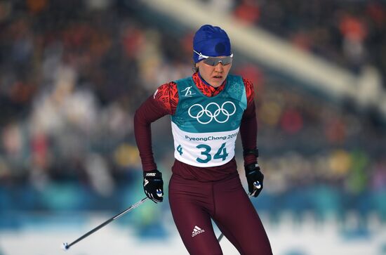 2018 Winter Olympics. Cross-Country Skiing. Women. Skiathlon