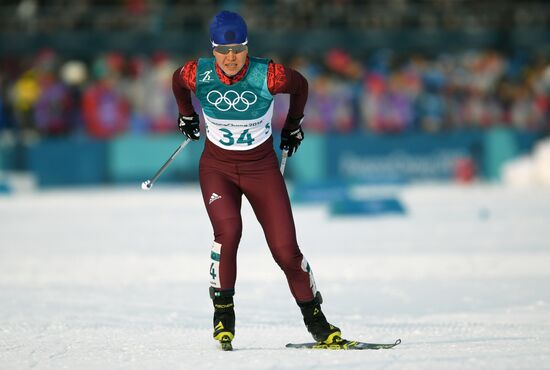 2018 Winter Olympics. Cross-Country Skiing. Women. Skiathlon