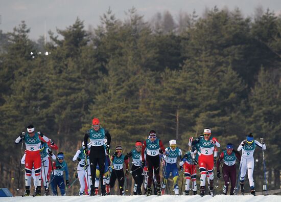 2018 Winter Olympics. Cross-Country Skiing. Women. Skiathlon