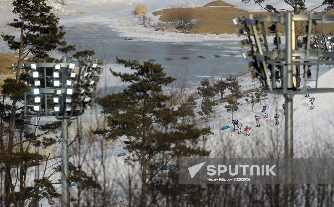 2018 Winter Olympics. Cross-Country Skiing. Women. Skiathlon