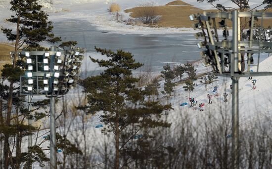 2018 Winter Olympics. Cross-Country Skiing. Women. Skiathlon
