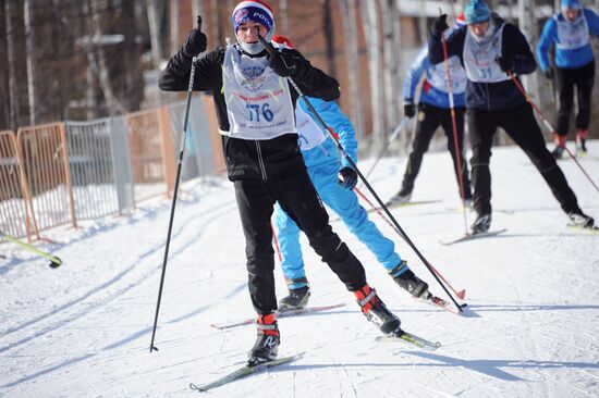 2018 nationwide Ski Track of Russia mass ski race