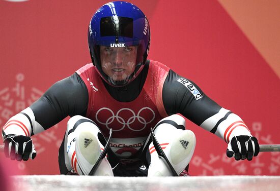 2018 Winter Olympics. Luge. Men. Day one
