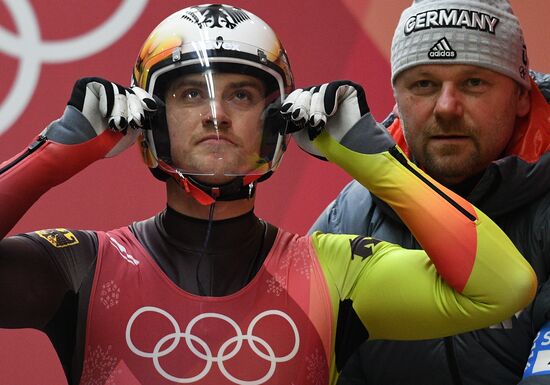 2018 Winter Olympics. Luge. Men. Day one