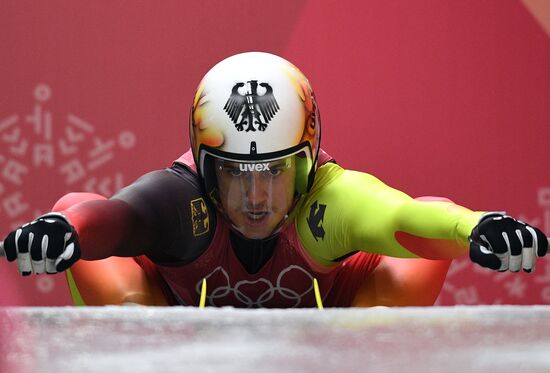 2018 Winter Olympics. Luge. Men. Day one