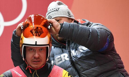 2018 Winter Olympics. Luge. Men. Day one