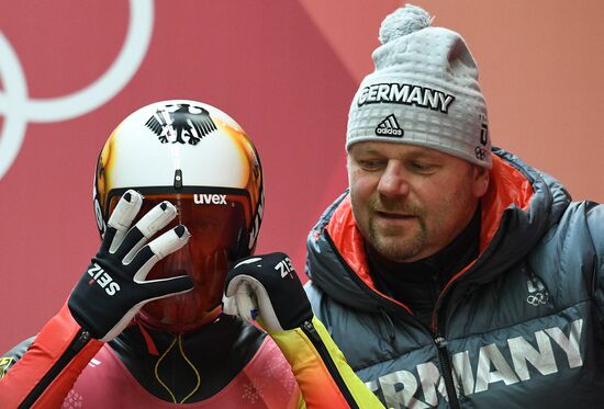 2018 Winter Olympics. Luge. Men. Day one
