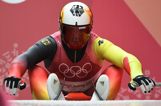 2018 Winter Olympics. Luge. Men. Day one