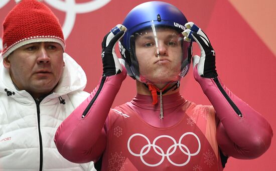 2018 Winter Olympics. Luge. Men. Day one