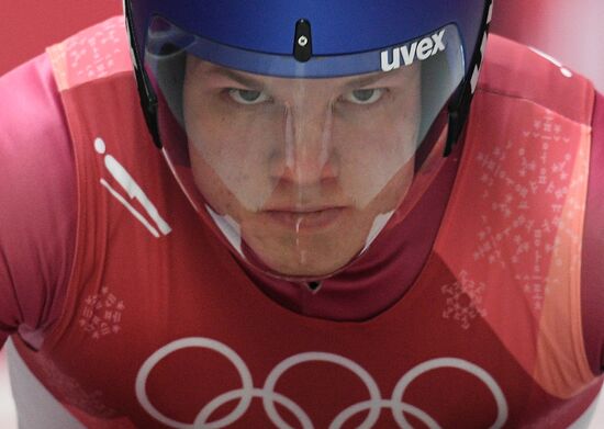 2018 Winter Olympics. Luge. Men. Day one