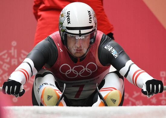 2018 Winter Olympics. Luge. Men. Day one