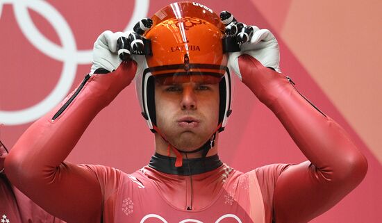 2018 Winter Olympics. Luge. Men. Day one