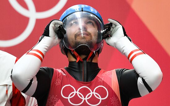 2018 Winter Olympics. Luge. Men. Day one