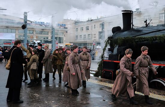75th anniversary of arrival of first train in Leningrad after breaking blockade
