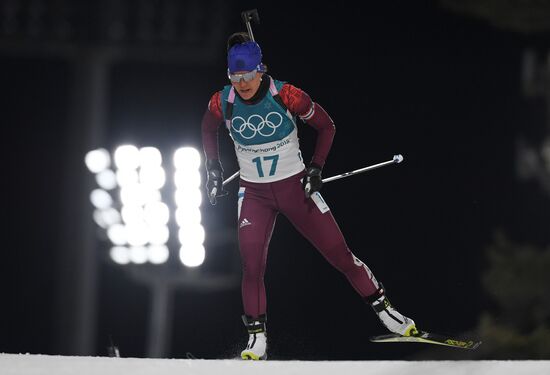 2018 Winter Olympics. Biathlon. Women. Sprint