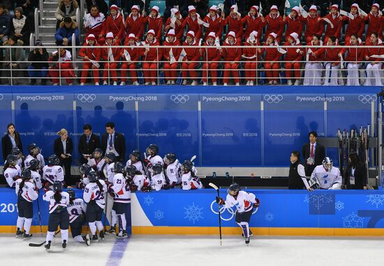 2018 Winter Olympics. Ice hockey. Women. Switzerland vs. Combined Korea Team