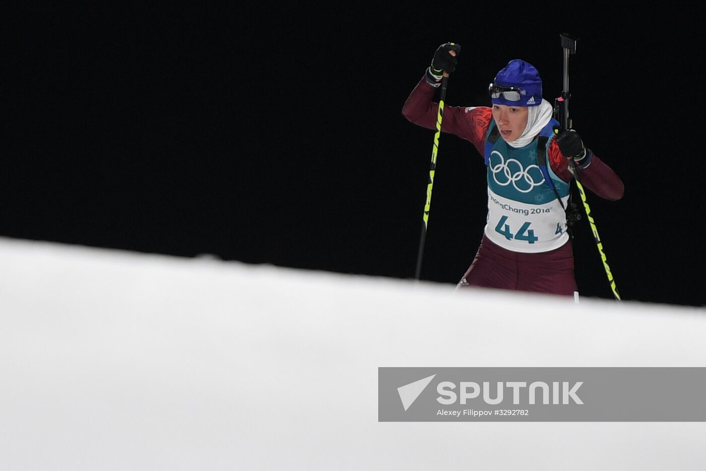 2018 Winter Olympics. Biathlon. Women. Sprint