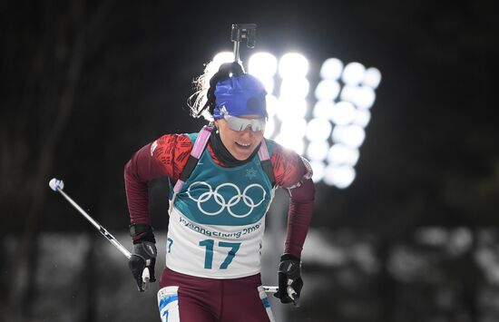 2018 Winter Olympics. Biathlon. Women. Sprint
