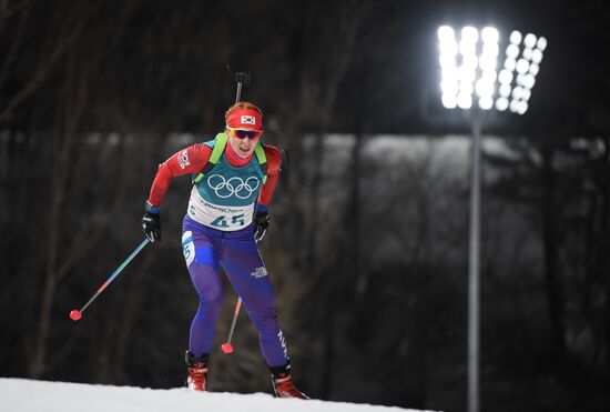 2018 Winter Olympics. Biathlon. Women. Sprint