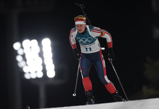 2018 Winter Olympics. Biathlon. Women. Sprint