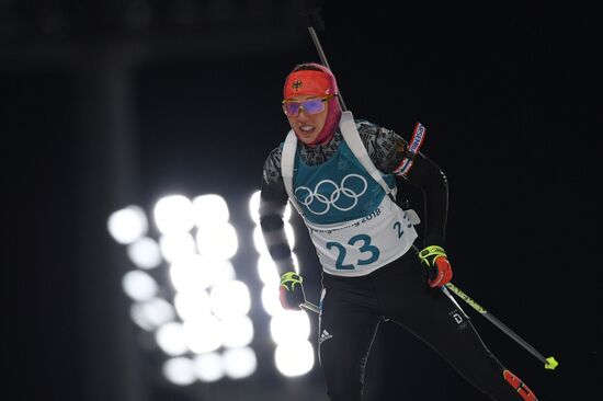 2018 Winter Olympics. Biathlon. Women. Sprint