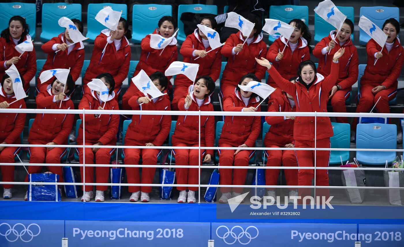 2018 Winter Olympics. Ice hockey. Women. Switzerland vs. Combined Korea Team