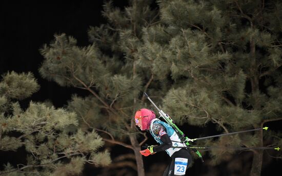 2018 Winter Olympics. Biathlon. Women. Sprint